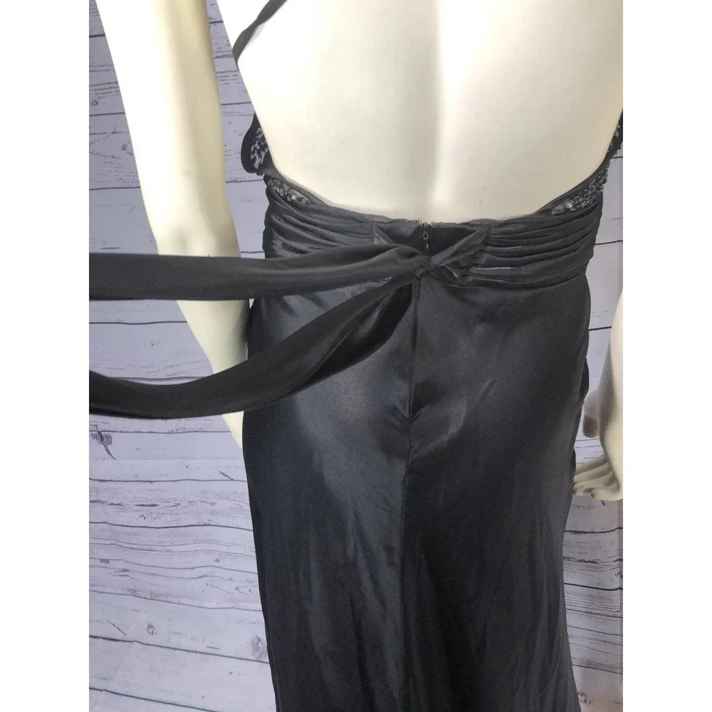 NIGHTWAY black prom dress with low crisscross back - Picture 10 of 12
